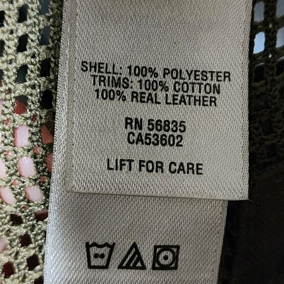 Cabelas Leather Trim Vest Mens Sleeveless Vented Jacket Size Large Hunt Fish - Picture 13 of 13